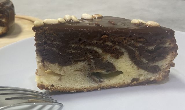 Пирог Зебра с Шоколадной Глазурью/Торт Зебра/Zebra Cake/Простой Пошаговый Рецепт