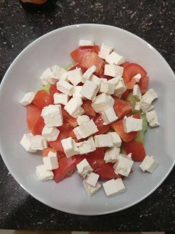 Греческий салат с сыром сиртаки брокколи, помидорами рецепт фото пошагово и видео