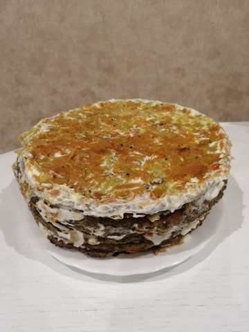 Печёночный торт - рецепт с фото пошагово на ккал и 40 мин.