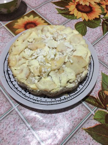 Творожный пирог с яблоками рецепт с фото пошагово в духовке