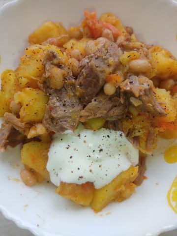 Тушеный картофель с красной фасолью и говядиной – пошаговый рецепт приготовления с фото