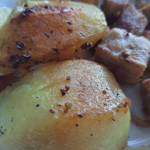 Картофель тушеный с овощами