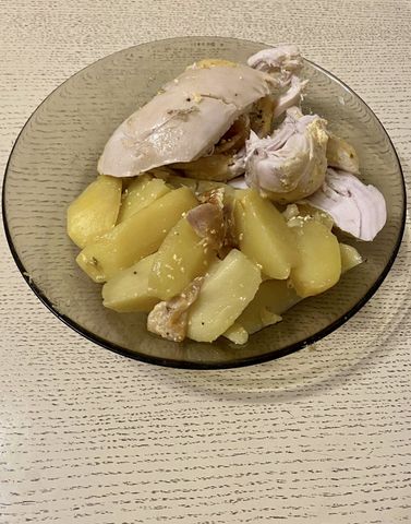 Куриная грудка с картошкой в рукаве в духовке