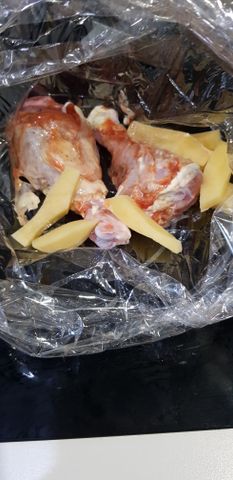 Куриные ножки с картошкой в рукаве рецепт с фото пошагово