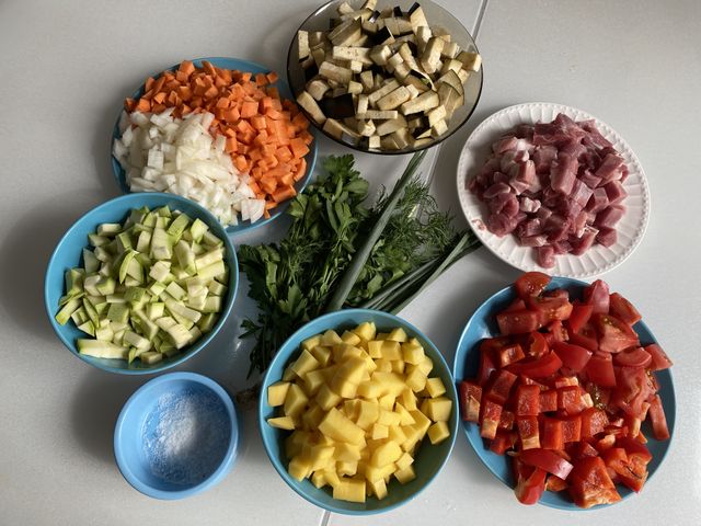 Овощное рагу с мясом и картошкой - Пошаговый рецепт с фото. Вторые блюда. Блюда из мяса