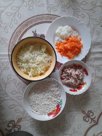 Капуста с рисом и мясом тушёная на сковороде рецепт с фото, как приготовить на ремонты-бмв.рф