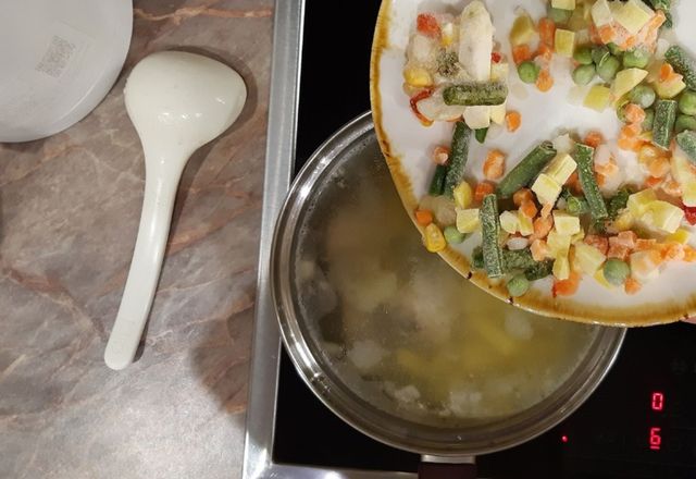 Овощной суп пюре из замороженных овощей
