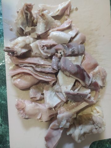 Жареный свиной желудок с луком рецепт с фото пошагово