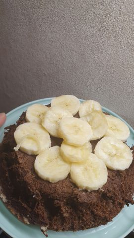 Шоколадный кекс с бананом и какао