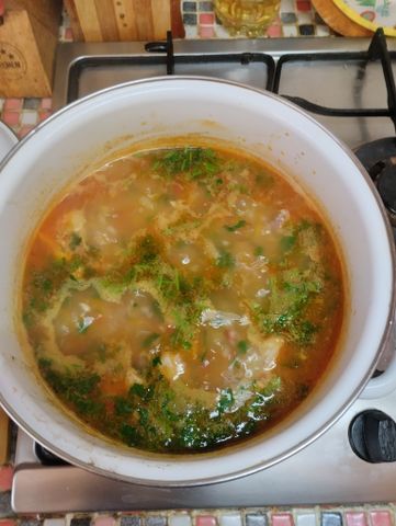 Суп со свининой и овощами