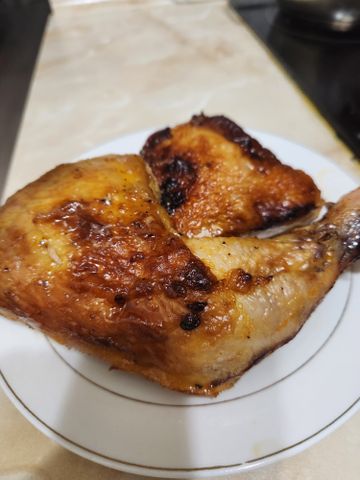 Куриные окорочка запеченные с перцем и чесноком