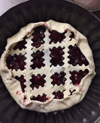 Открытый пирог с вишней — рецепт с фото пошагово