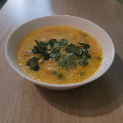 Сырный суп с индейкой