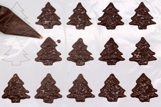 Как приготовить Шоколадные елки рецепт пошагово