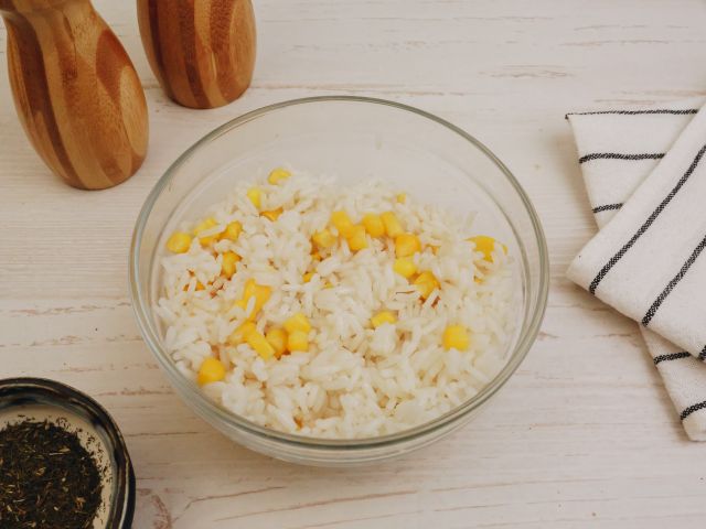 Рис с горошком и кукурузой рецепт
