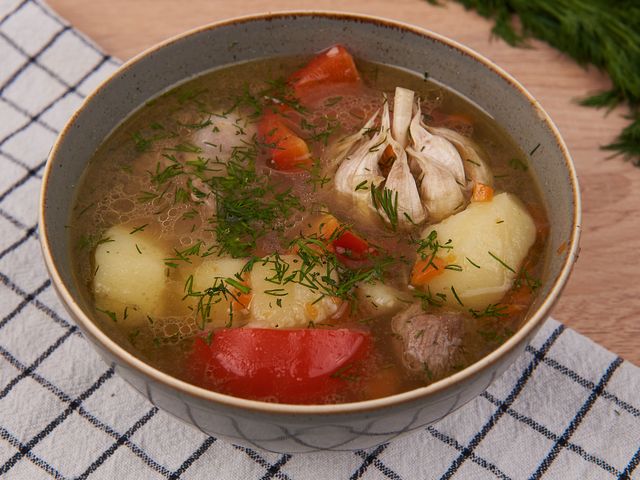 Суп из баранины с сельдереем