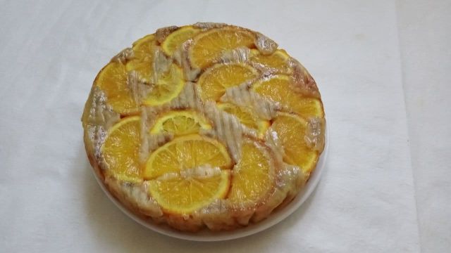 Пирог из творога с апельсинами