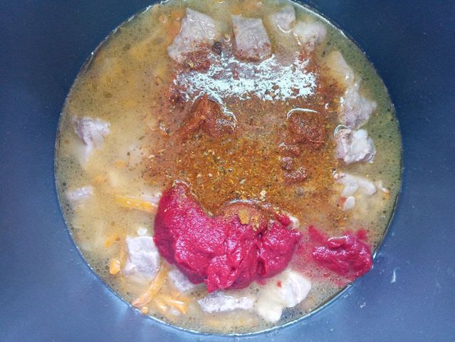 Томатный суп из томатной пасты с рисом
