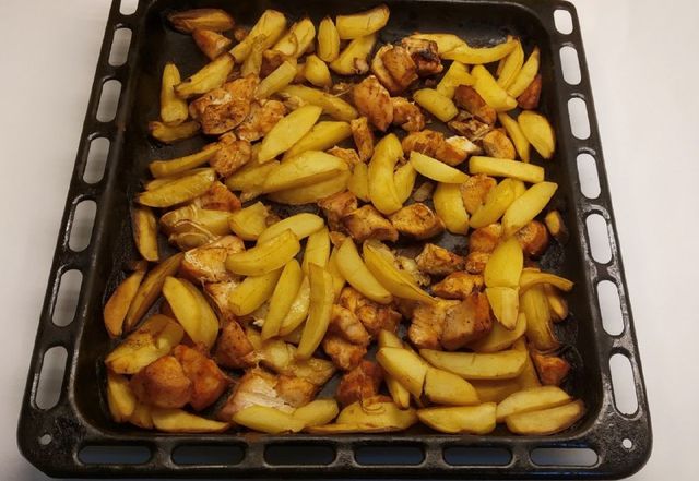 рецепт курица с картошкой на сковороде рецепт с фото пошагово | Дзен