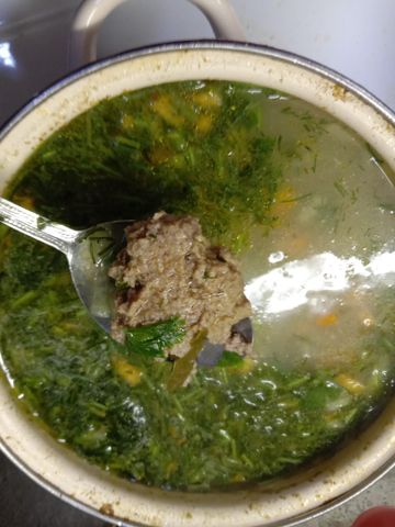 Томатный суп с фрикадельками и рисом