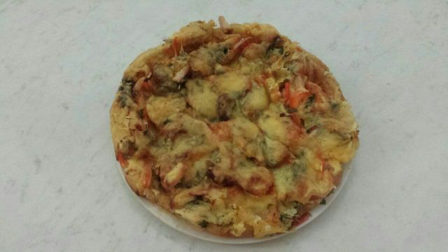 Пицца из жидкого теста на майонезе