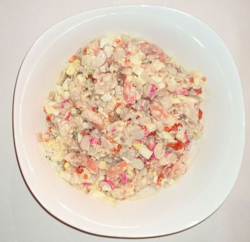 Быстрый салат с морепродуктами - пошаговый рецепт с фото на ЯБпоела