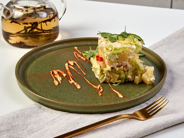 Салат нежный с кальмаром и пекинской капустой - рецепт автора Марина Коногорская